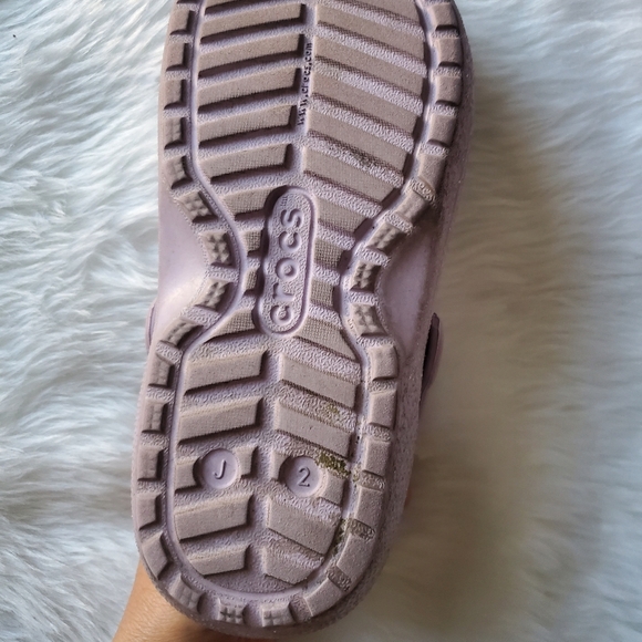 Crocs Lavender Glitter Girls Size 2 Crocs - Picture 5 of 7